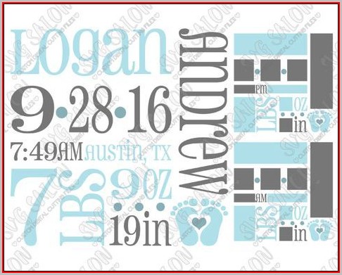 Free Birth Announcement Template Svg Free Birth Announcement Template Svg