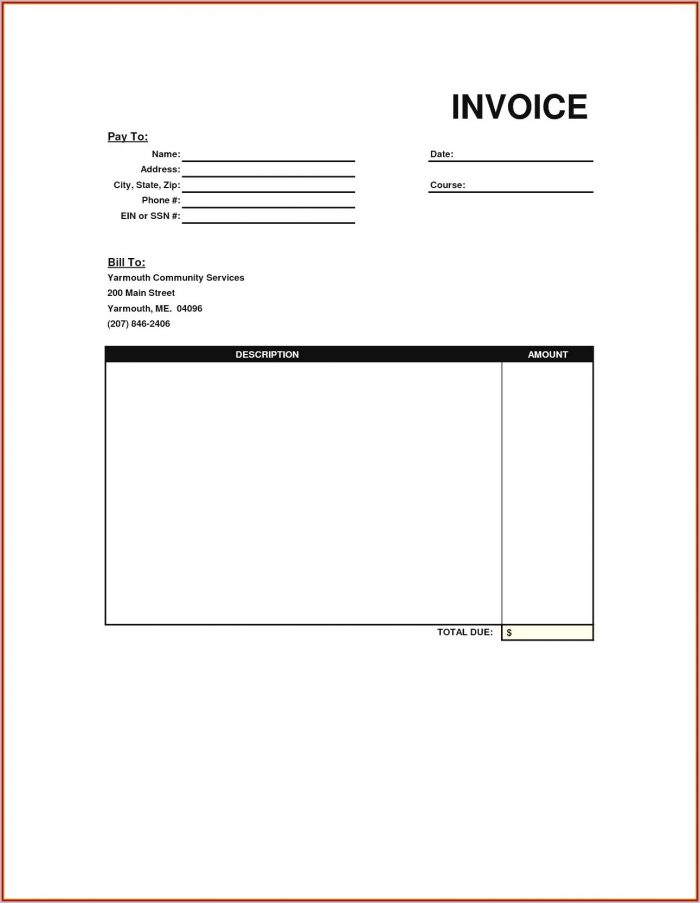 Free Blank Invoice Template Pdf Free Blank Invoice Template Pdf