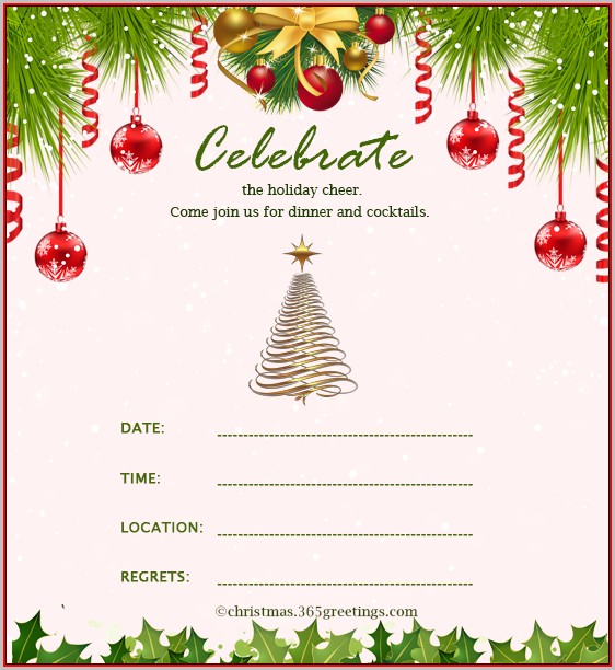 Free Christmas Party Invitation Templates For Microsoft Word Free Christmas Party Invitation Templates For Microsoft Word