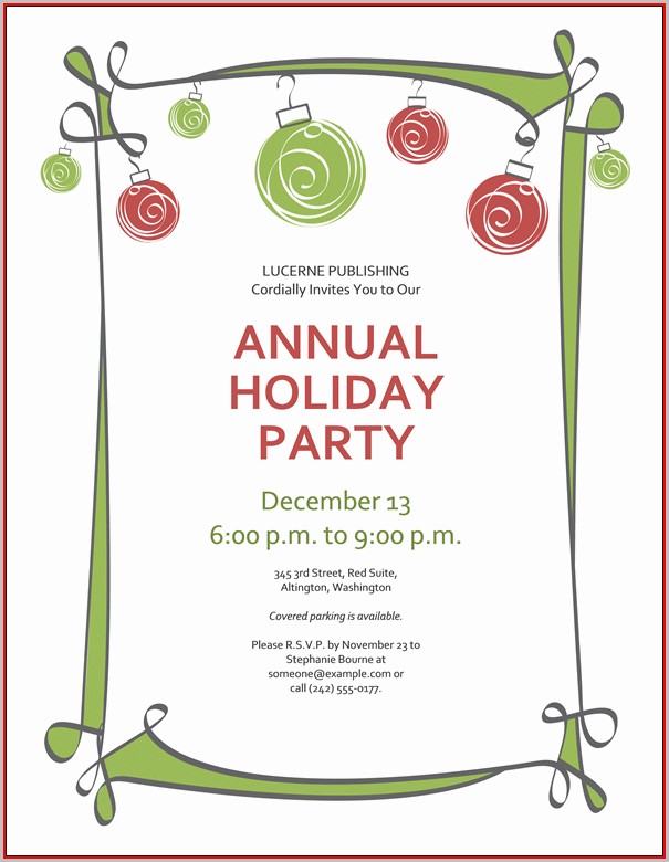 Free Christmas Party Invitation Templates Free Christmas Party Invitation Templates