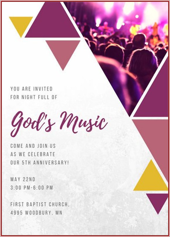 Free Church Anniversary Invitation Templates Free Church Anniversary Invitation Templates