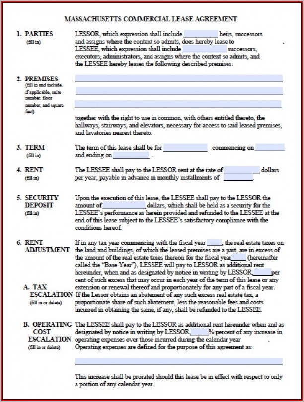 Free Commercial Lease Agreement Template Word Free Commercial Lease Agreement Template Word