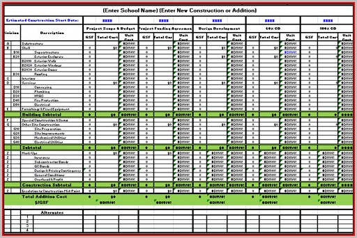Free Construction Cost Estimate Excel Template Free Construction Cost Estimate Excel Template