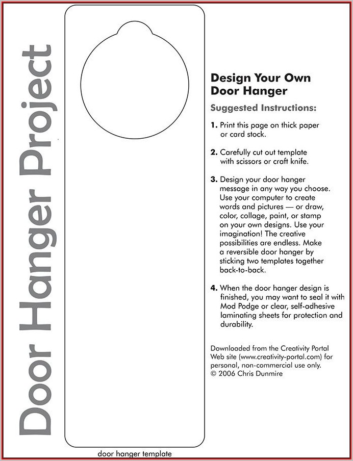 free door hanger template for word template 1 resume examples