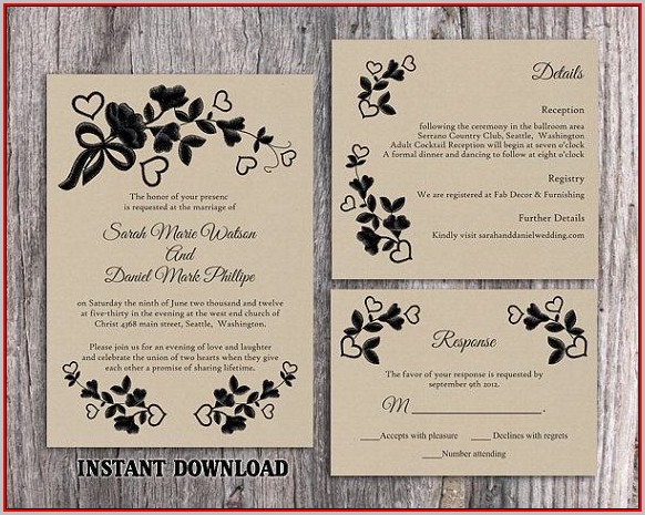 Free Editable Rustic Wedding Invitation Templates Free Editable Rustic Wedding Invitation Templates