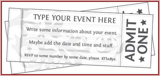 Free Event Ticket Template Free Event Ticket Template