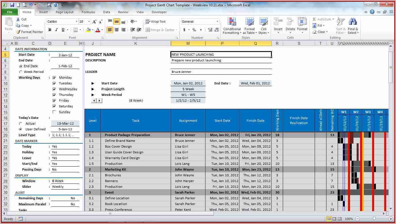 free excel project management tracking templates microsoft