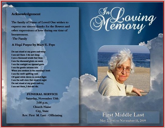 Free Funeral Program Template Microsoft Word Free Funeral Program Template Microsoft Word