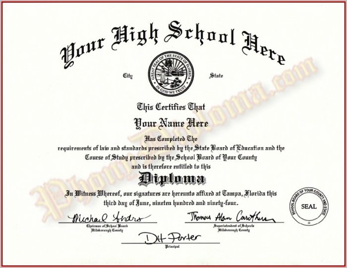 Free High School Diploma Templates Free High School Diploma Templates