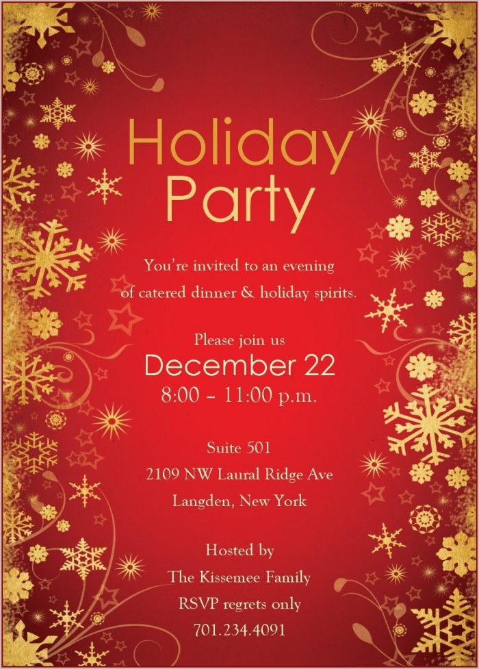 Free Holiday Invitation Templates Free Holiday Invitation Templates