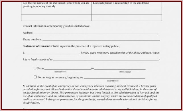 Temporary Guardianship Form For Grandparents Pdf Temporary Guardianship Form For Grandparents Pdf