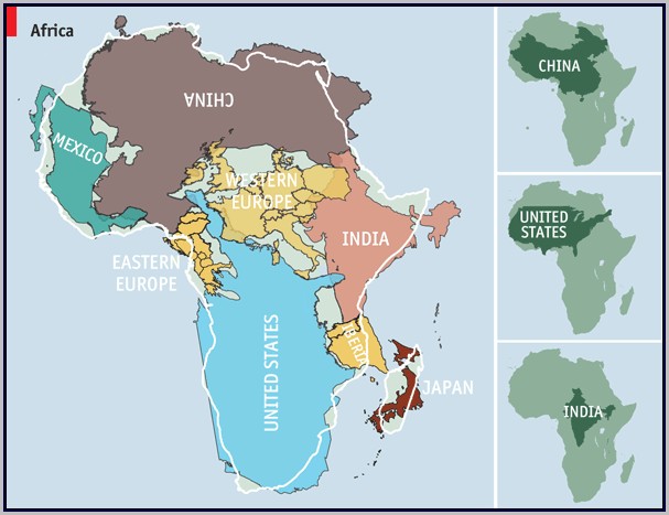World Map Mercator Vs Peters Projection World Map Mercator Vs Peters Projection