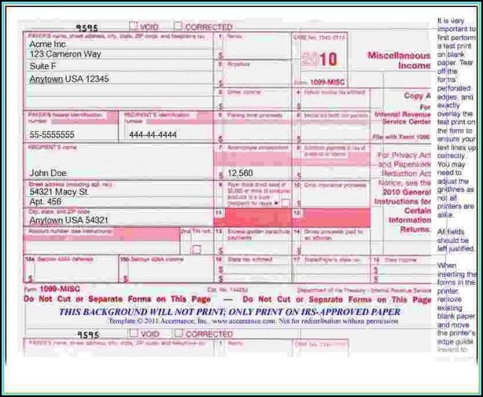 1099 Misc Template For Word 1099 Misc Template For Word