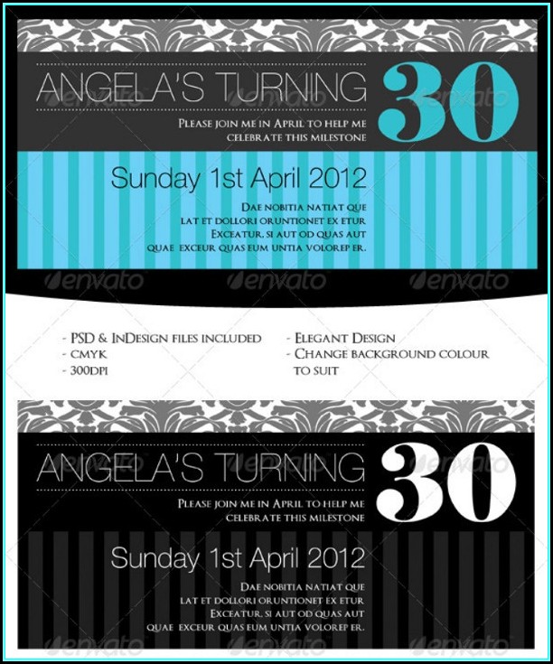 30th Birthday Invites Templates 30th Birthday Invites Templates