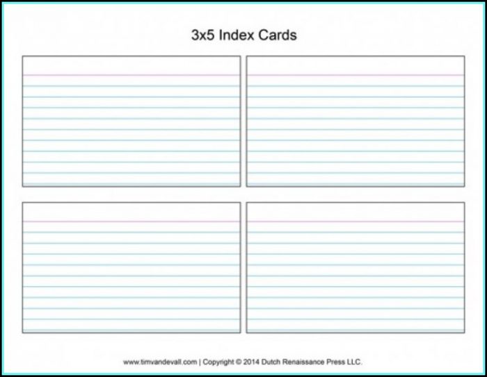4X6 Note Card Template Word