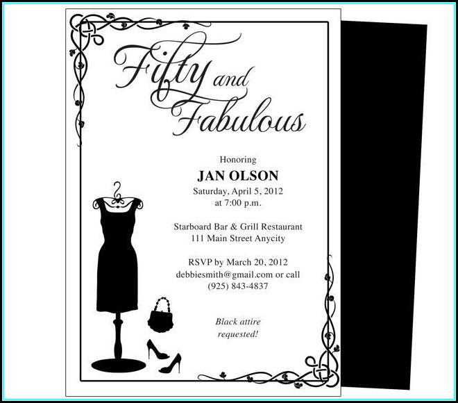 50th Birthday Invites Templates 50th Birthday Invites Templates