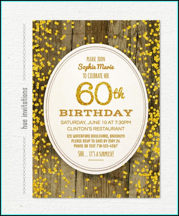 60th Birthday Invitation Layout 60th Birthday Invitation Layout