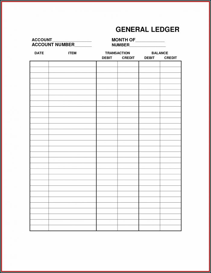 Accounting Ledger Book Template Free Accounting Ledger Book Template Free
