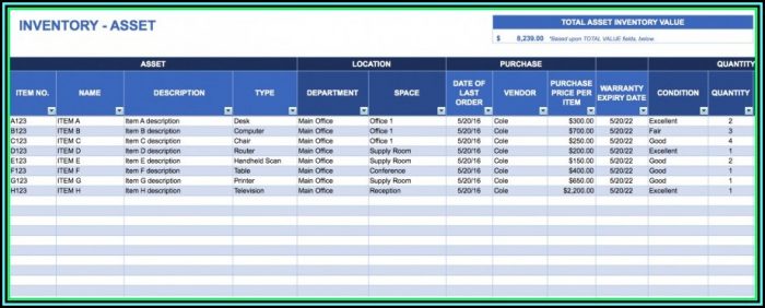 Asset Inventory Management Excel Template Asset Inventory Management Excel Template