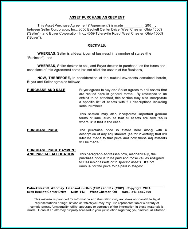 Asset Purchase Agreement Template India Asset Purchase Agreement Template India