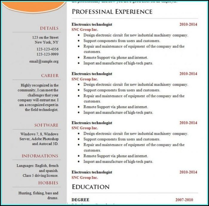 Attractive Resume Templates Free Download Pdf Attractive Resume Templates Free Download Pdf