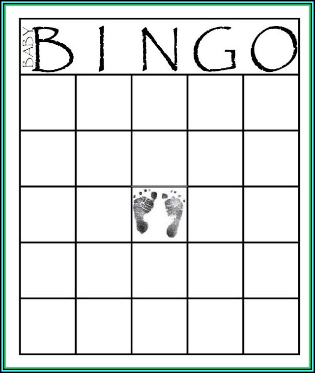Baby Shower Bingo Template Free Baby Shower Bingo Template Free