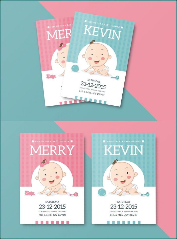 Baby Shower Card Template Psd Baby Shower Card Template Psd