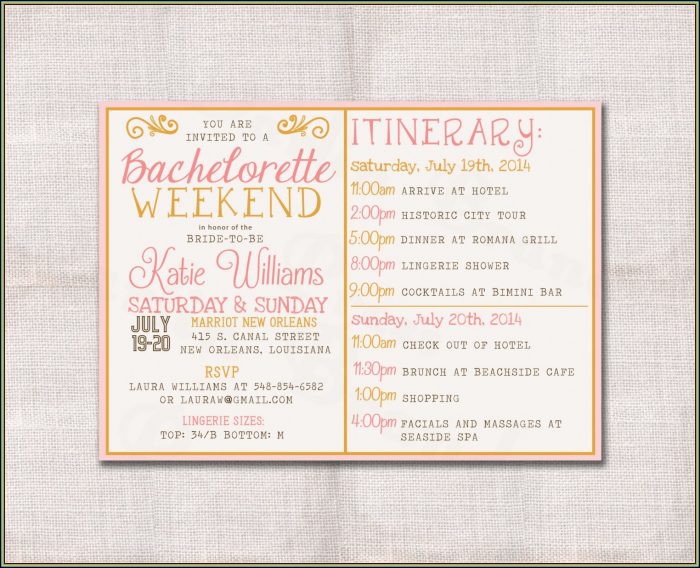 Bachelorette Weekend Itinerary Template Free Bachelorette Weekend Itinerary Template Free