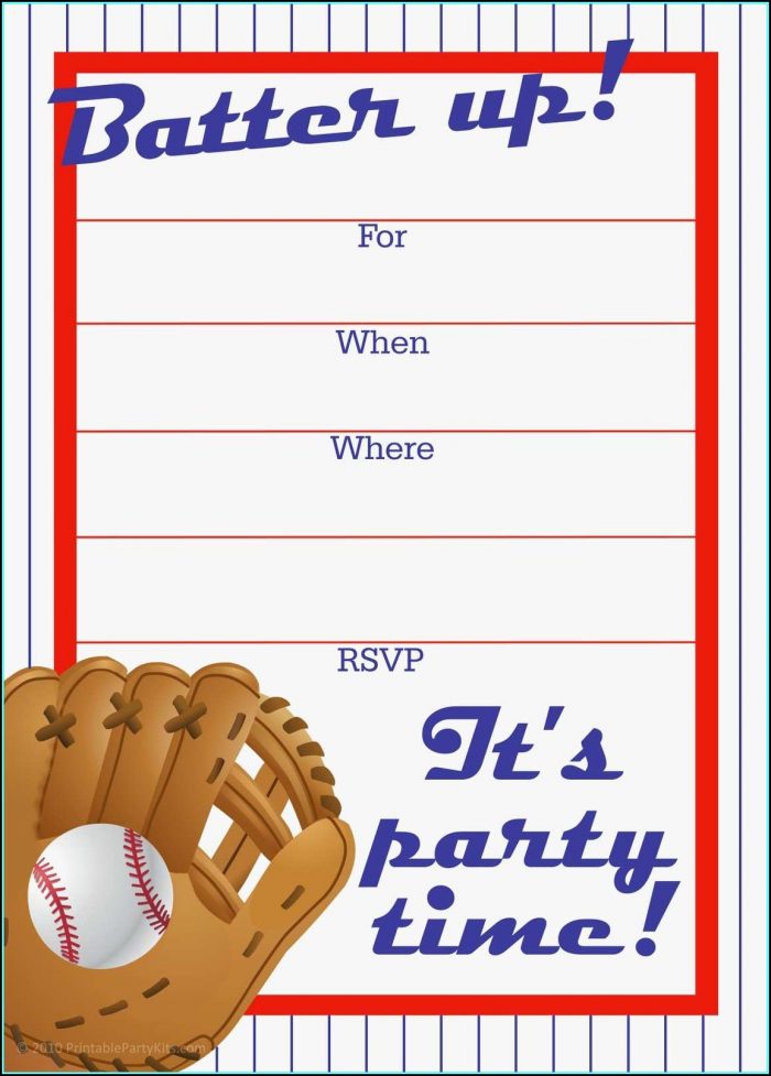 Baseball Invitation Template Free Download Baseball Invitation Template Free Download