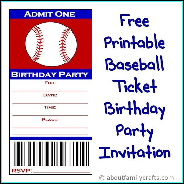 Baseball Party Invitation Template Free Baseball Party Invitation Template Free