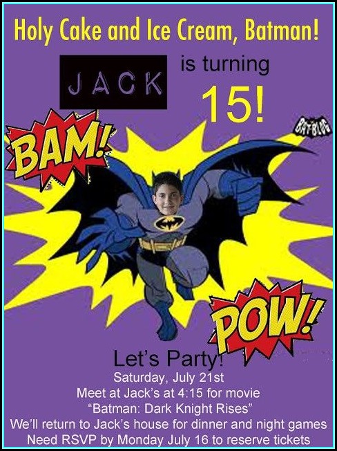 Batman Birthday Invitation Templates Free Batman Birthday Invitation Templates Free
