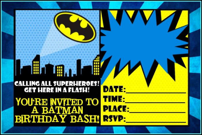 Batman Invitation Card Template Batman Invitation Card Template