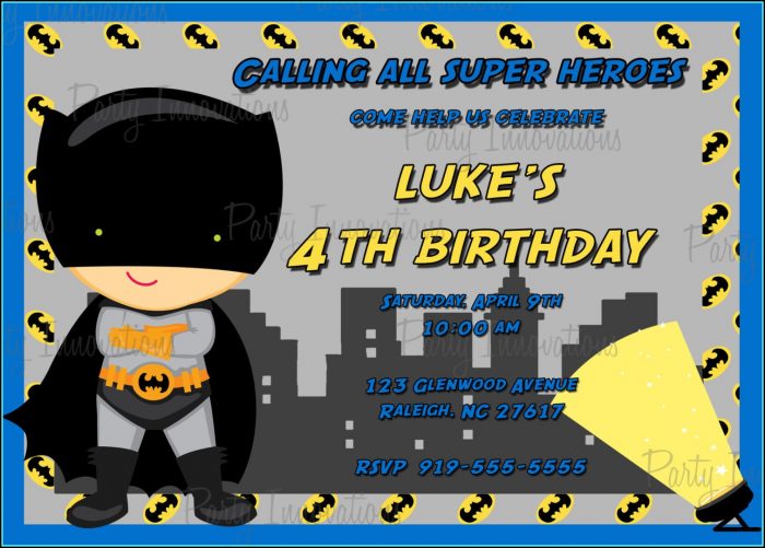 Batman Invitation Templates Free Download Batman Invitation Templates Free Download