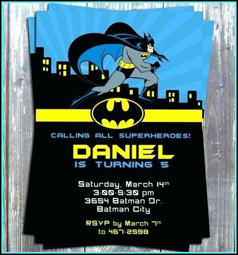 Batman Invitation Templates Batman Invitation Templates