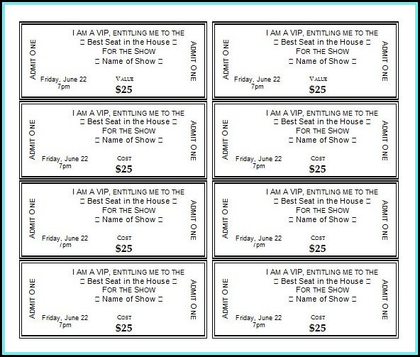 Fundraising Tickets Templates For Free