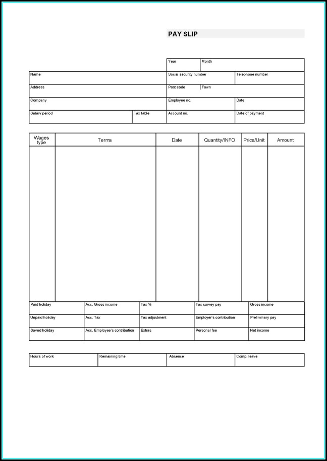 Blank Check Stub Template Free Blank Check Stub Template Free