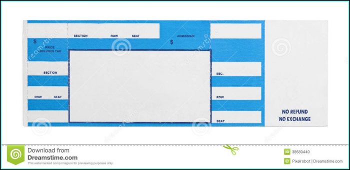 Blank Concert Ticket Template Free Blank Concert Ticket Template Free