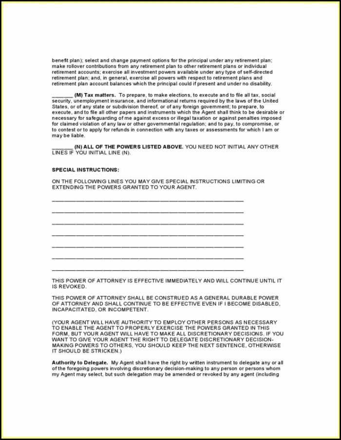 Durable Power Of Attorney Form California Free Download Durable Power Of Attorney Form California Free Download