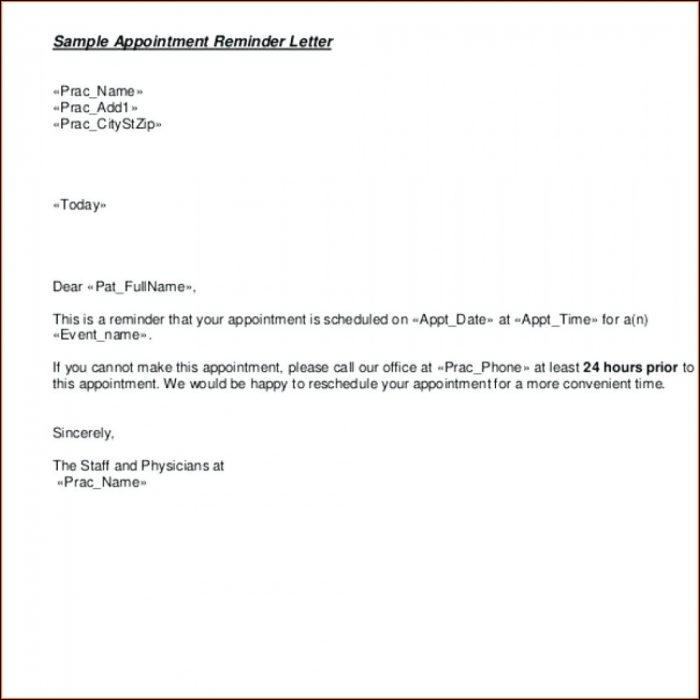 Doctor Appointment Reminder Template Doctor Appointment Reminder Template