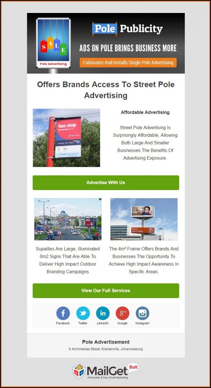 Email Advertisement Template Email Advertisement Template