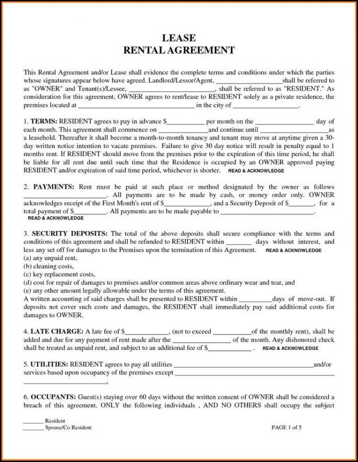Free Apartment Rental Lease Agreement Templates Free Apartment Rental Lease Agreement Templates