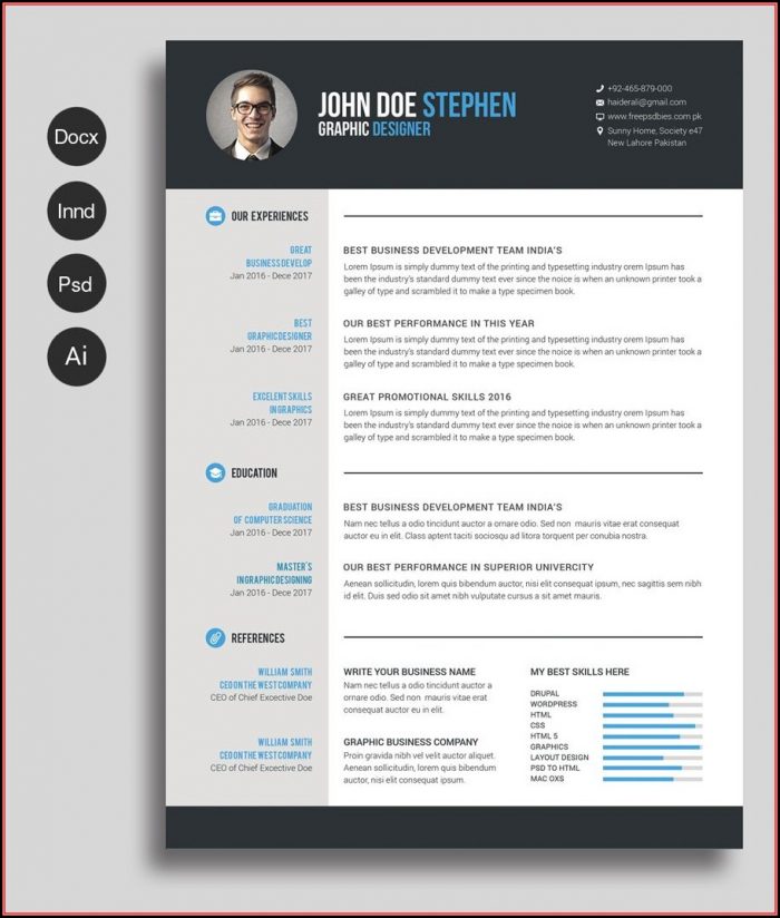 Free Design Resume Template Word Free Design Resume Template Word