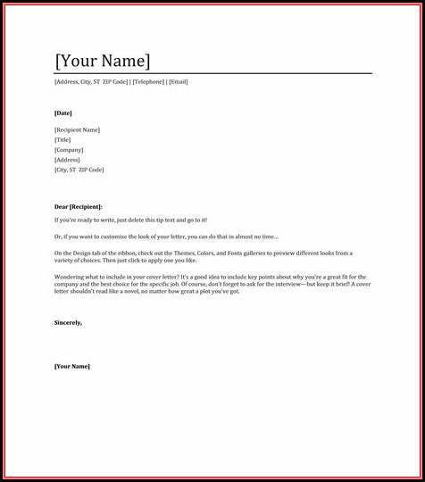 Free Download Resume Cover Letter Template Free Download Resume Cover Letter Template
