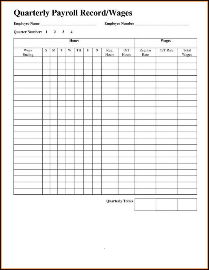 Free Employee Payroll Record Template Free Employee Payroll Record Template