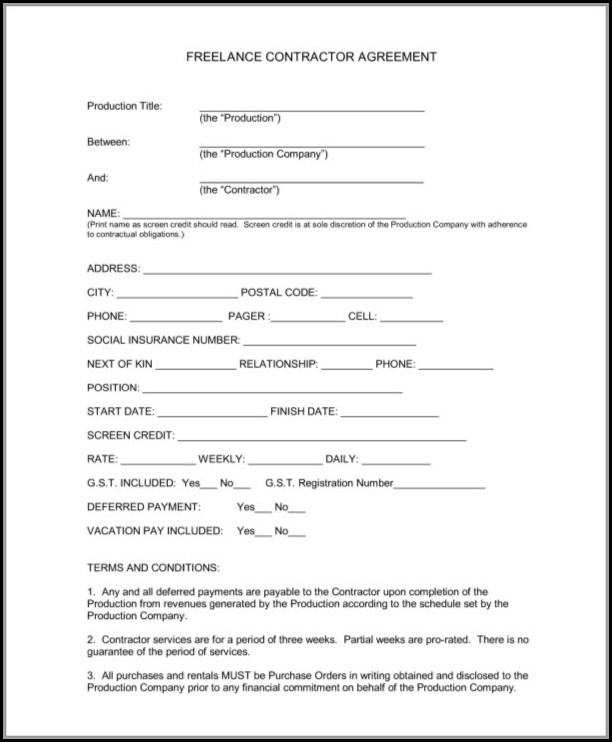 Free Freelance Contract Template Free Freelance Contract Template