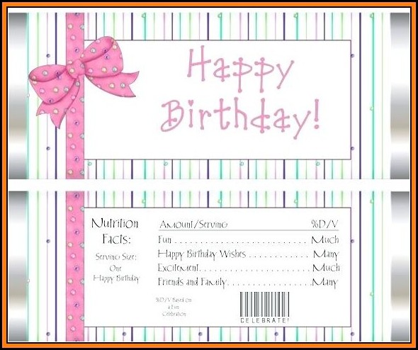 Free Happy Birthday Candy Bar Wrapper Template Free Happy Birthday Candy Bar Wrapper Template