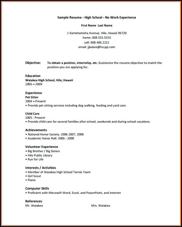 Free High School Resume Templates Microsoft Word Free High School Resume Templates Microsoft Word