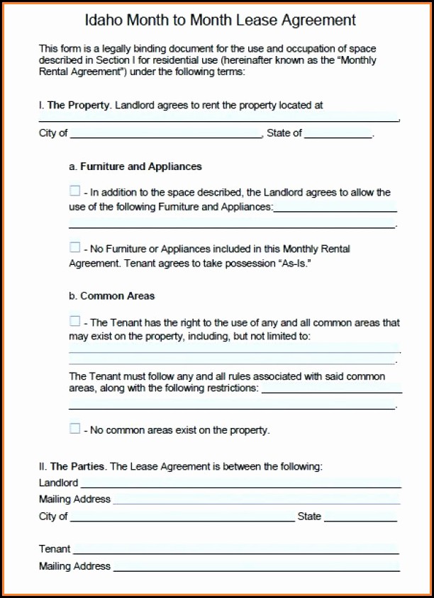 Free Idaho Lease Agreement Template Free Idaho Lease Agreement Template