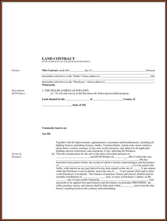 Free Land Contract Forms For Tennessee Free Land Contract Forms For Tennessee