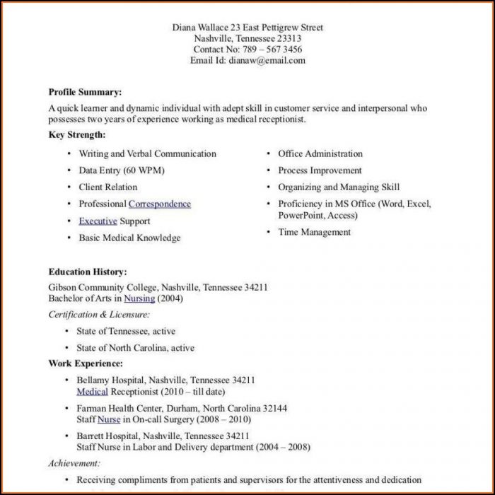 Free Medical Office Assistant Resume Templates Free Medical Office Assistant Resume Templates